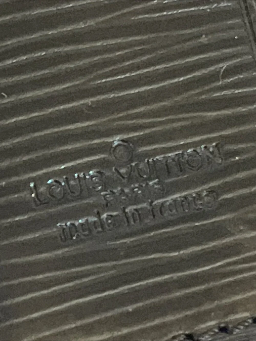 LOUIS VUITTON  Epi Luggage Tag Black EUC